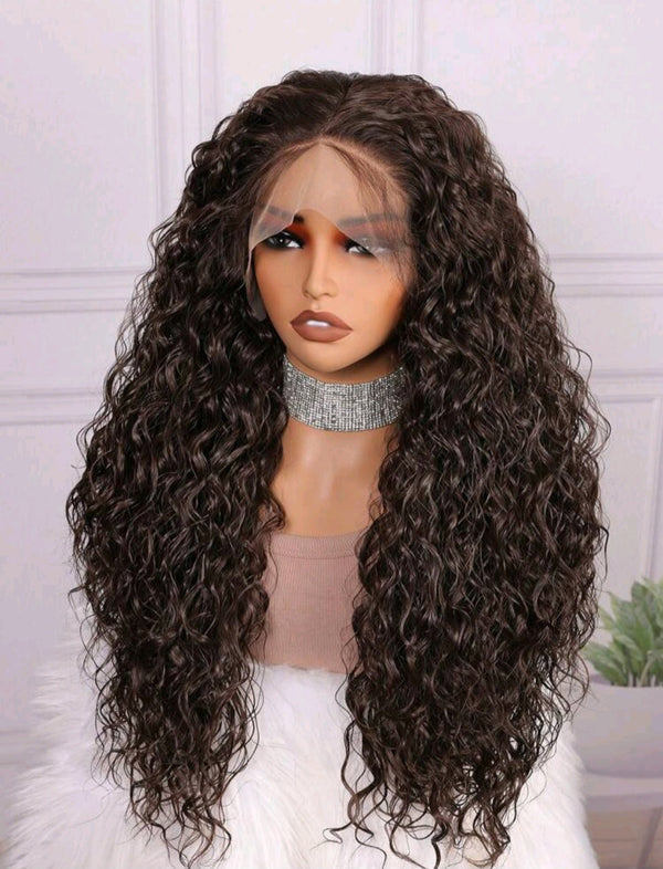 Chocolate Brown Soft Deep Lace Front Wig - Human blend